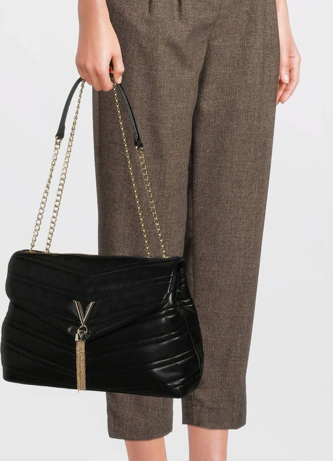 Valentino by Mario Valentino Zwarte Crossbody Tas met Ketting en Meerdere Compartimenten Black Dames - Foto 2