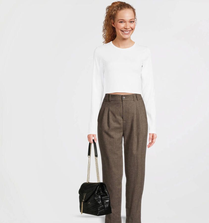 Valentino by Mario Valentino Zwarte Crossbody Tas met Ketting en Meerdere Compartimenten Black Dames