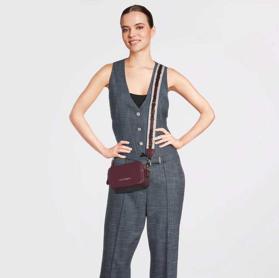 Valentino Bags crossbody tas Zero donkerrood