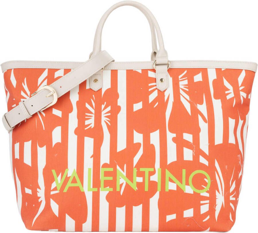 Valentino Bags shopper Kore met bloemenprint oranje