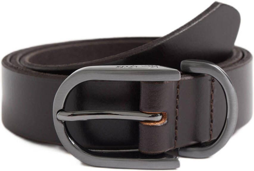 WE Fashion leren riem donkerbruin