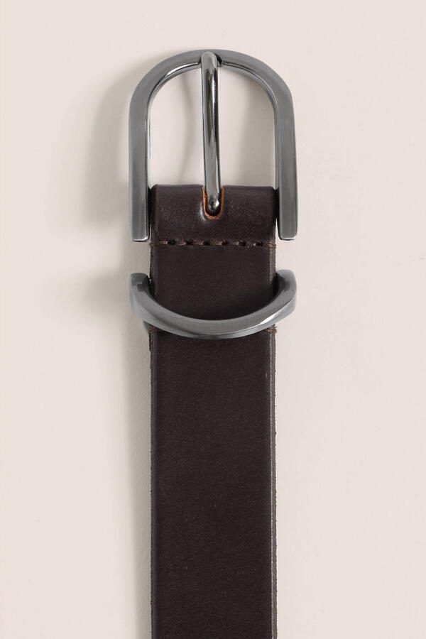 WE Fashion leren riem donkerbruin - Foto 2