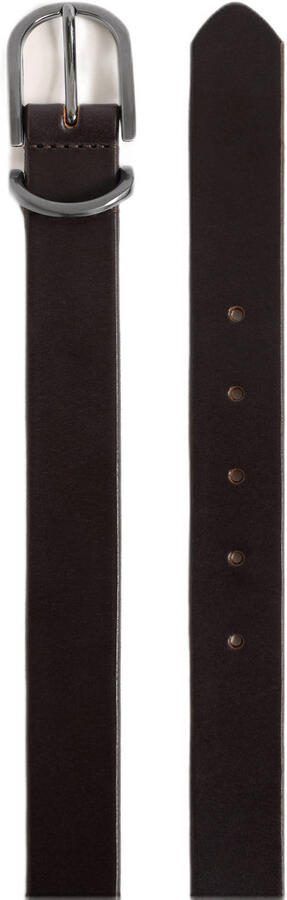 WE Fashion leren riem donkerbruin - Foto 3