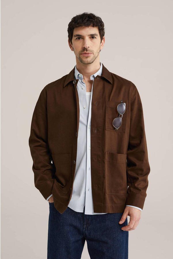 Van Gils overshirt donkerbruin