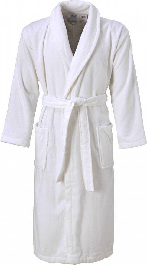 Vandyck unisex fluwelen badjas Prestige wit - Foto 2