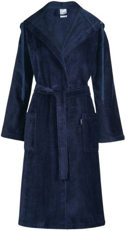 Vandyck badstof badjas Rio met capuchon donkerblauw