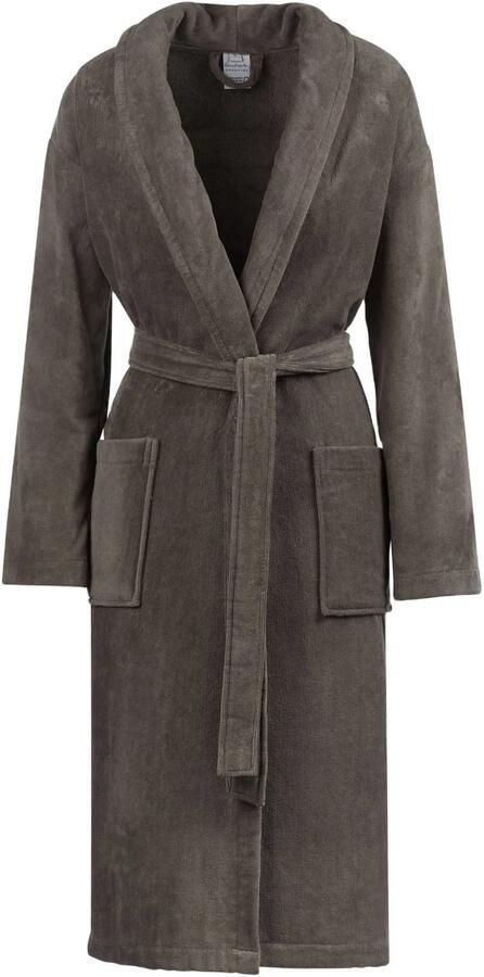 Vandyck unisex fluwelen badjas donkerbruin