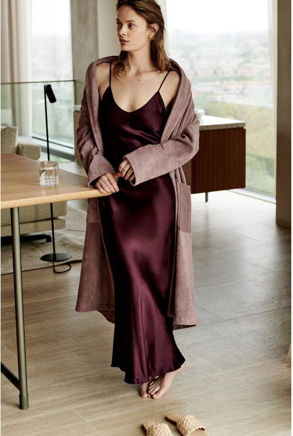 Vandyck fluwelen badjas Prestige mauve - Foto 2