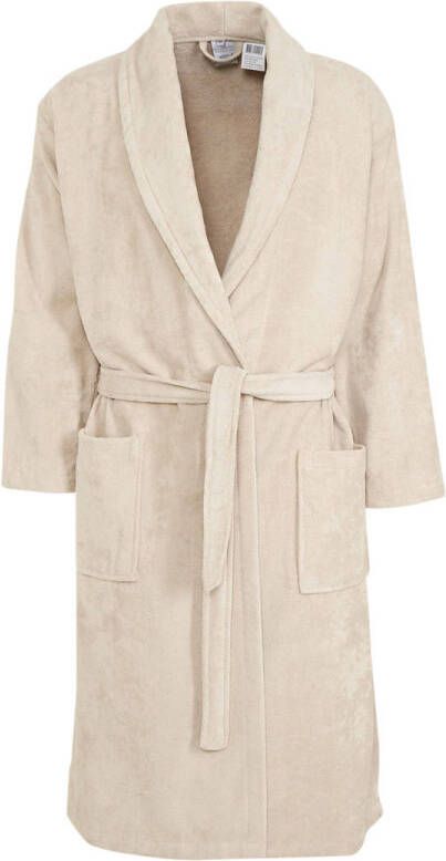 Vandyck unisex fluwelen badjas Prestige beige - Foto 2