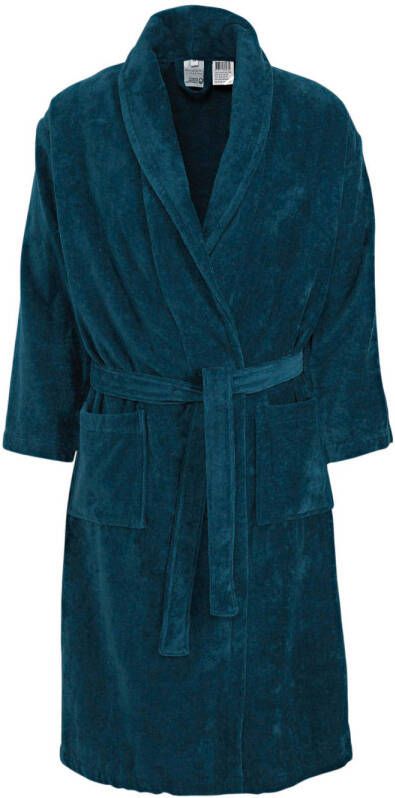 Vandyck fluwelen badjas Prestige donkerblauw