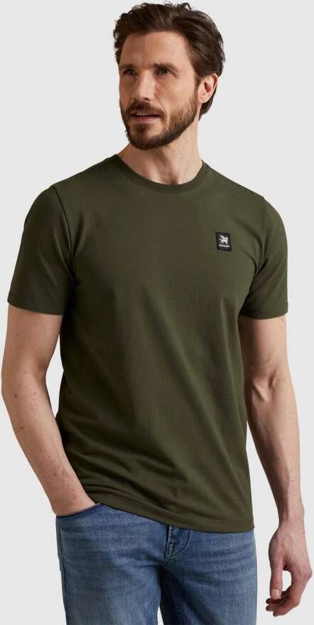 Vanguard slim fit T-shirt met logo donkergroen
