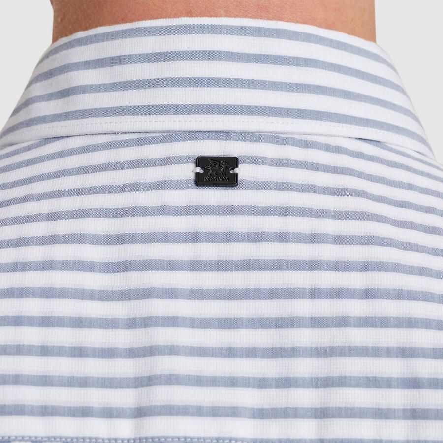 Vanguard Overhemd Lange Mouw Overhemd Streep Lichtblauw