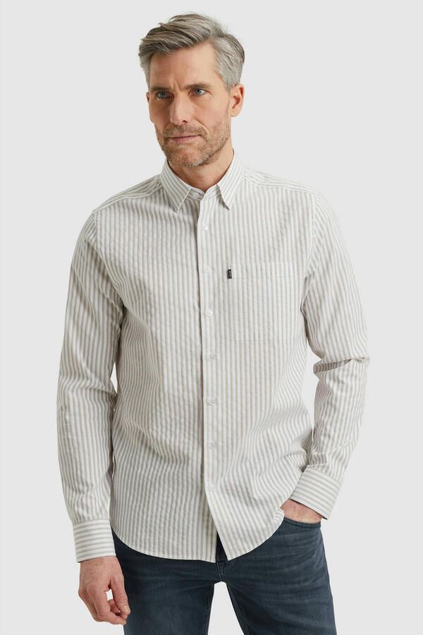 Vanguard Overhemd Lange Mouw Overhemd Dobby Streep Beige - Foto 3