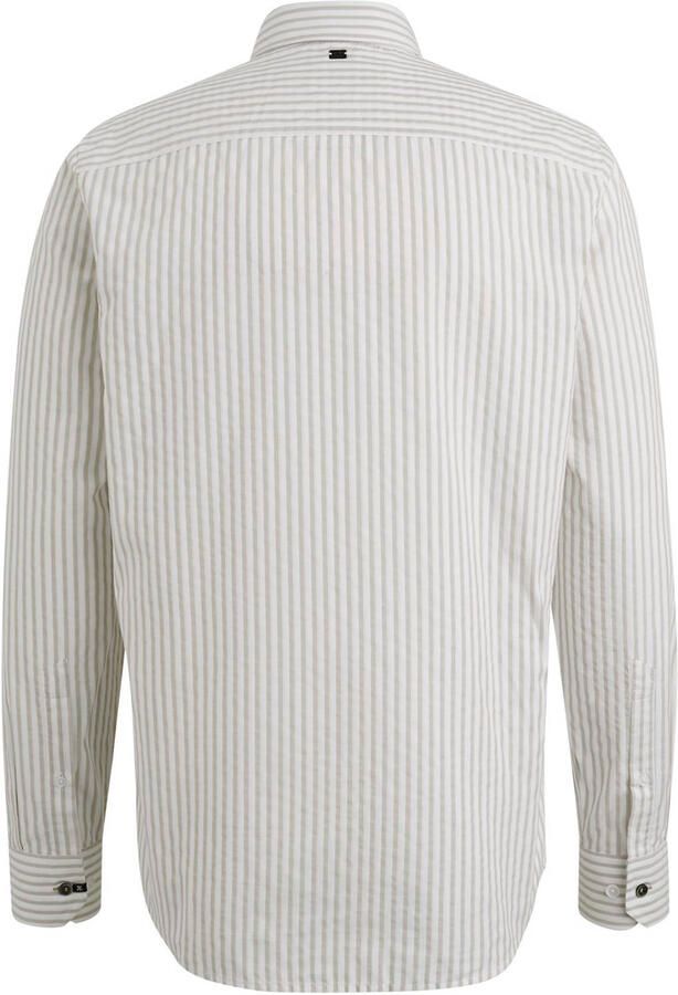 Vanguard Overhemd Lange Mouw Overhemd Dobby Streep Beige