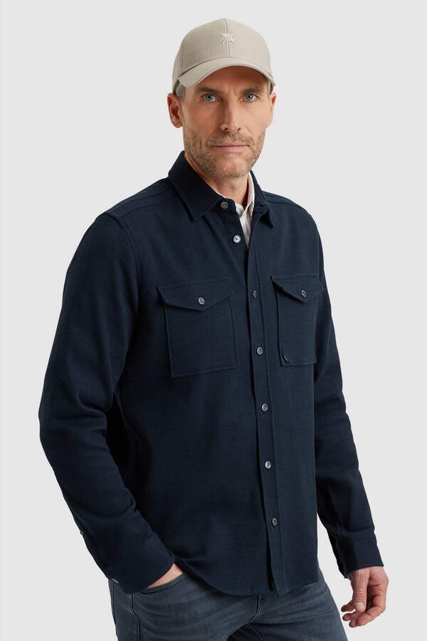 Vanguard Lange Mouw Super Structuur Shirt Blue Heren - Foto 2