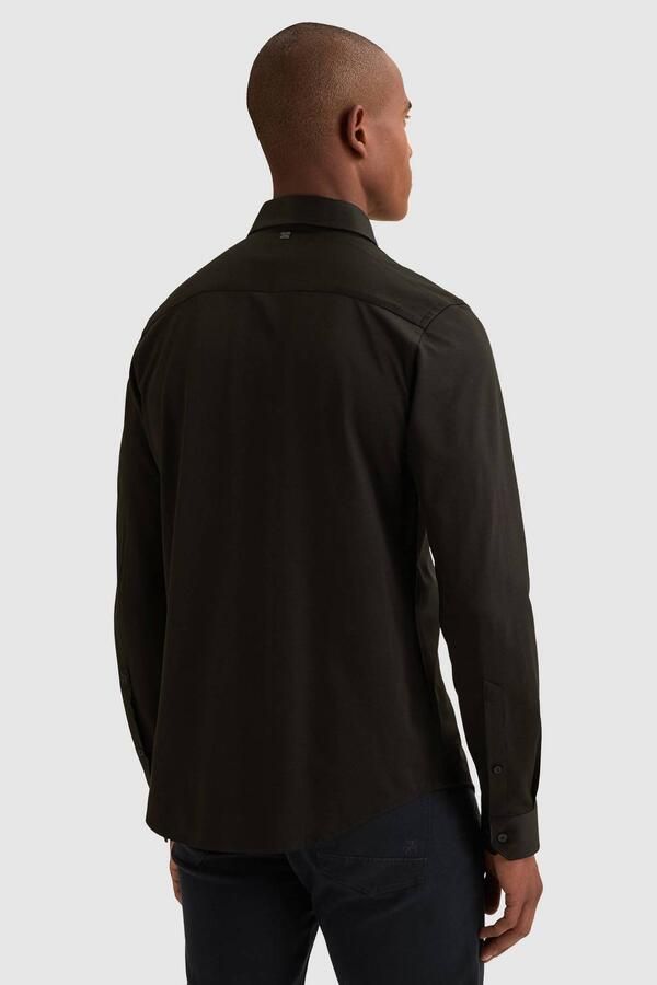 Vanguard Elevated Knit regular fit jersey oxford overhemd zwart - Foto 2