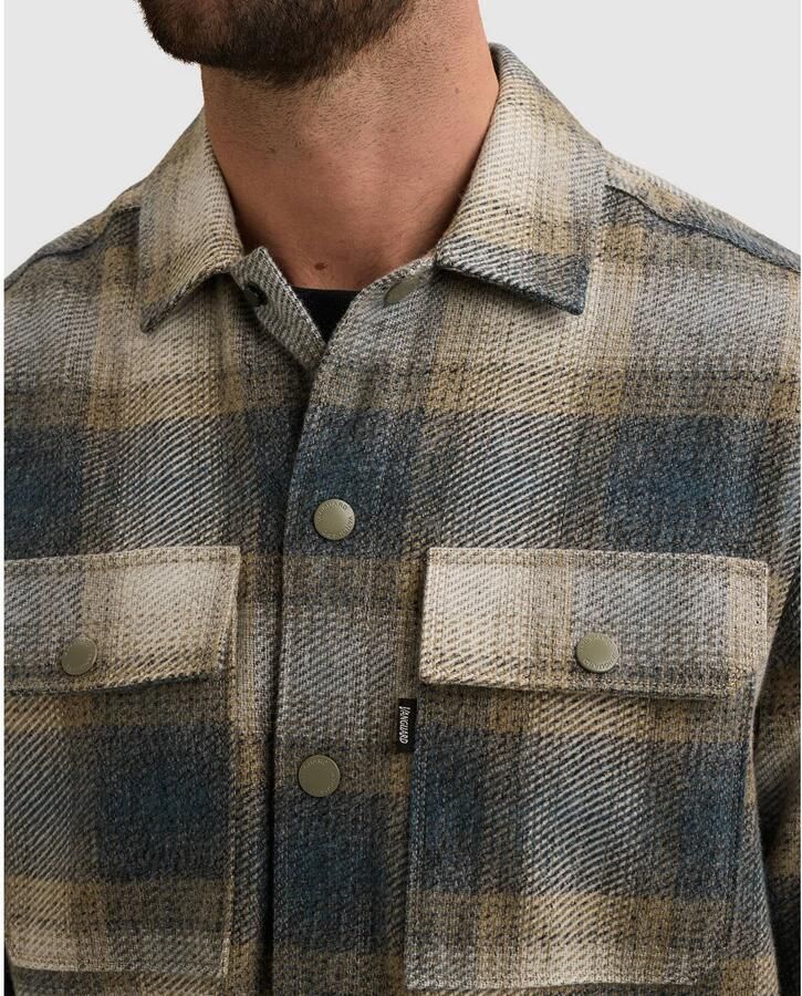 Vanguard flanel regular fit geruit overshirt china blue - Foto 2