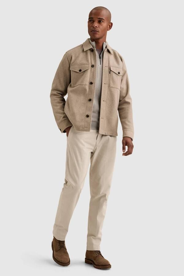 Vanguard flanel regular fit overshirt beige - Foto 2