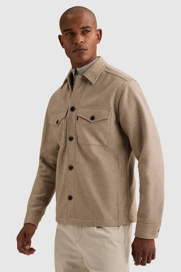 Vanguard flanel regular fit overshirt beige - Foto 3