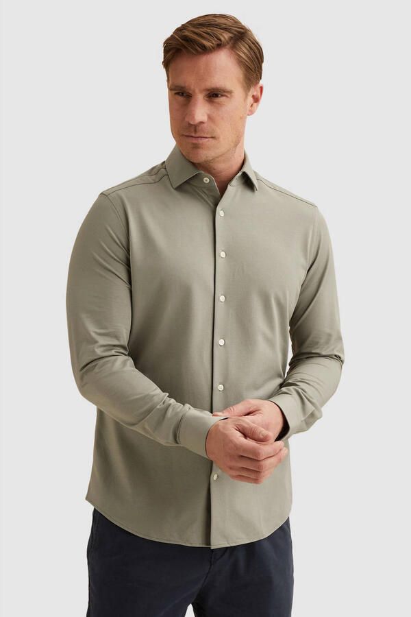 Vanguard jersey regular fit oxford overhemd groen - Foto 3