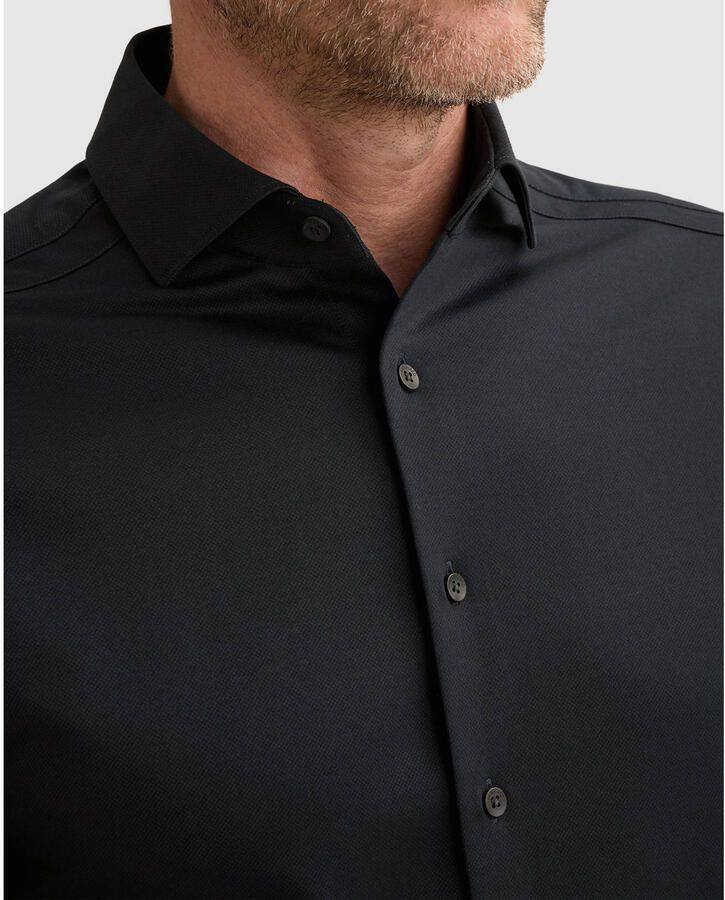 Vanguard jersey regular fit zakelijk oxford overhemd donkerblauw - Foto 2