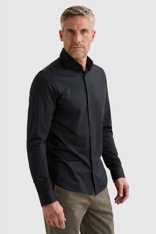 Vanguard jersey regular fit zakelijk oxford overhemd donkerblauw - Foto 3