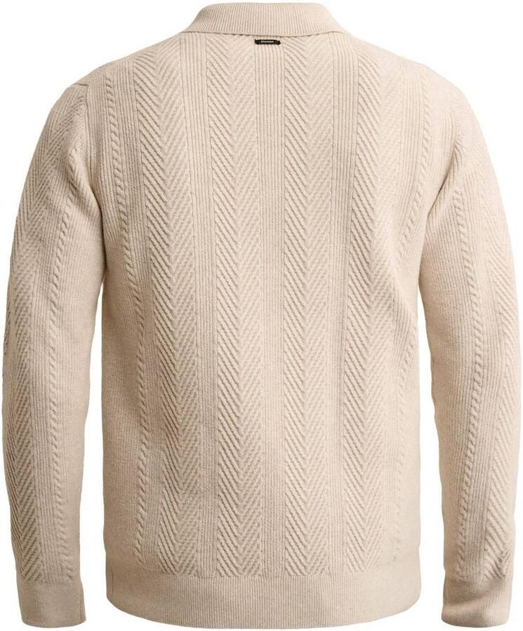 Vanguard katoenen regular fit gebreide trui beige - Foto 2