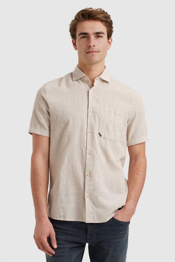 Vanguard Overhemd Lange Mouw Short Sleeve Overhemd Linnen Blend Ecru - Foto 2