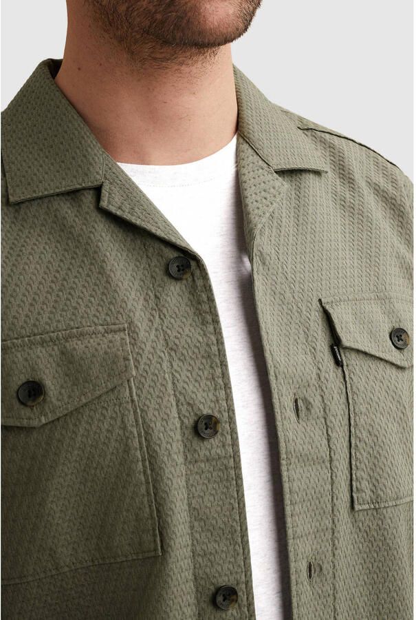 Vanguard overshirt met textuur groen - Foto 2