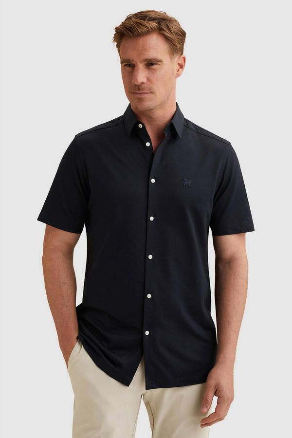 Vanguard regular casual overhemd donkerblauw
