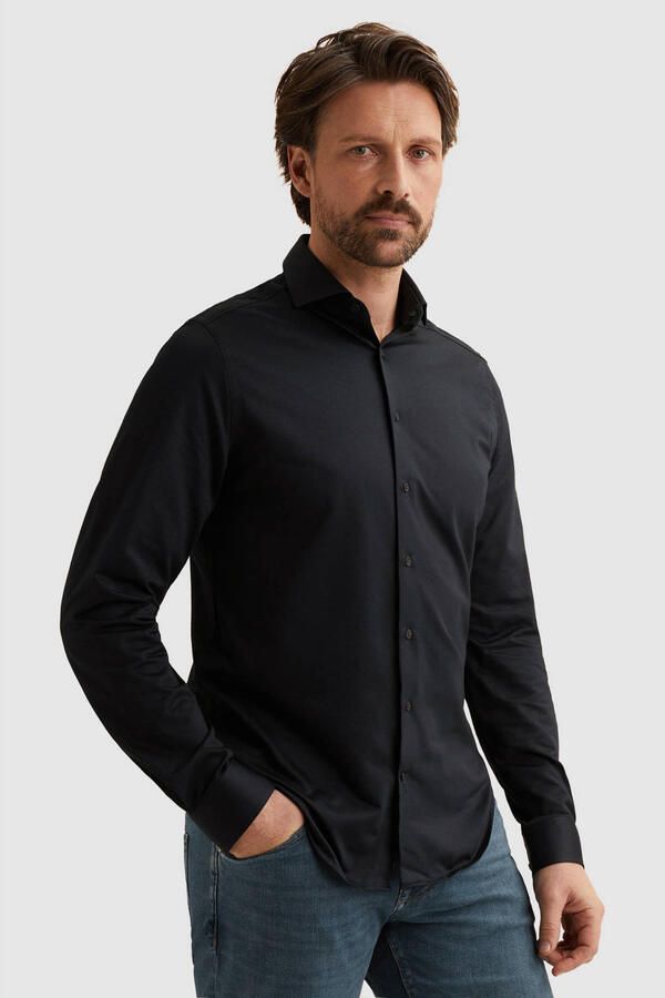 Vanguard regular casual overhemd donkerblauw