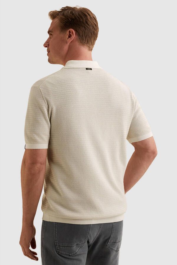 Vanguard Polo Shirt Korte Mouw Short Sleeve Cardigan Ecru - Foto 2