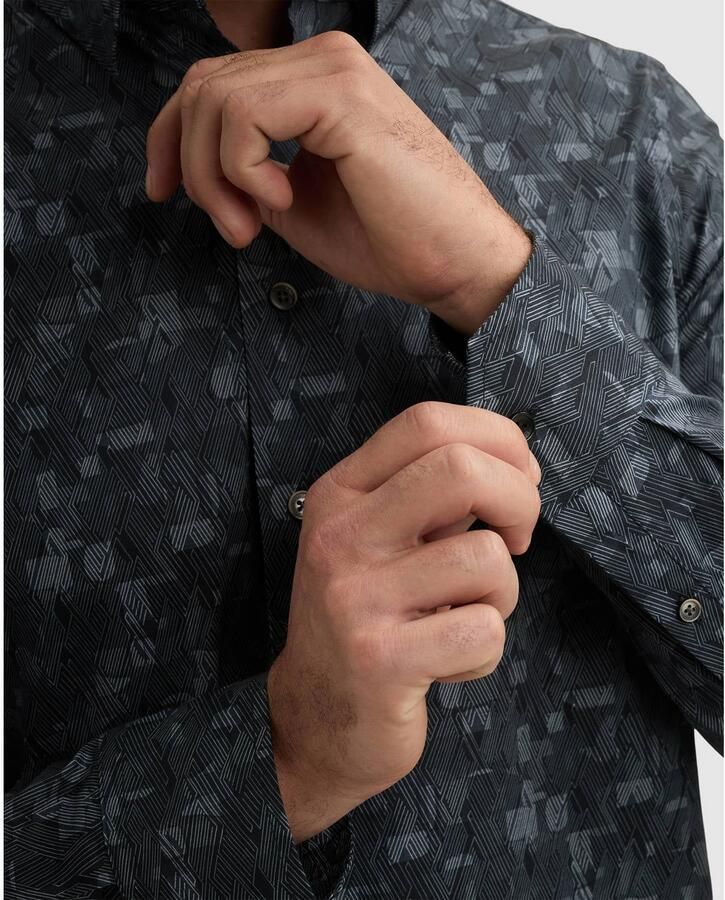 Vanguard regular fit casual overhemd met print china blue - Foto 2