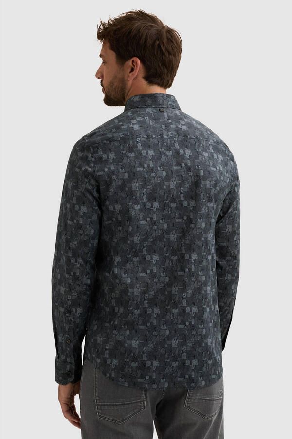 Vanguard regular fit casual overhemd met print china blue - Foto 3