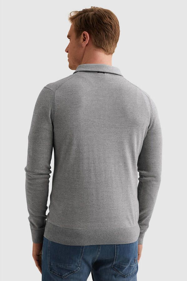Vanguard regular fit gebreide trui met melée china blauw - Foto 3