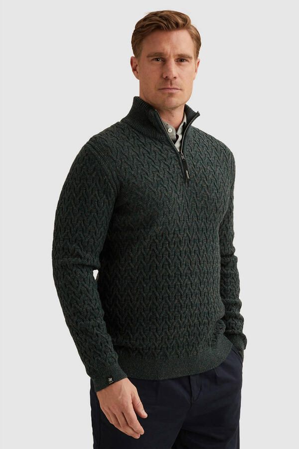 Vanguard regular fit gebreide trui met wol dark sea