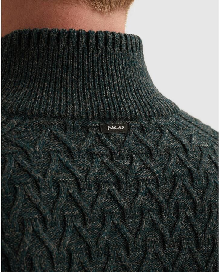 Vanguard regular fit gebreide trui met wol dark sea - Foto 3