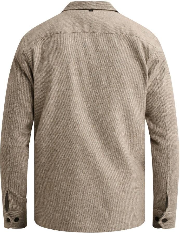Vanguard regular fit gemêleerd overshirt beige - Foto 2