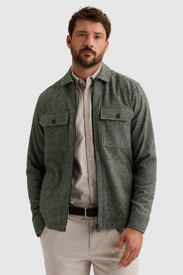 Vanguard regular fit gemêleerd overshirt dark sea