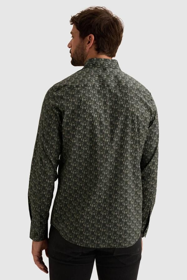 Vanguard regular fit overhemd met print donkergroen - Foto 3
