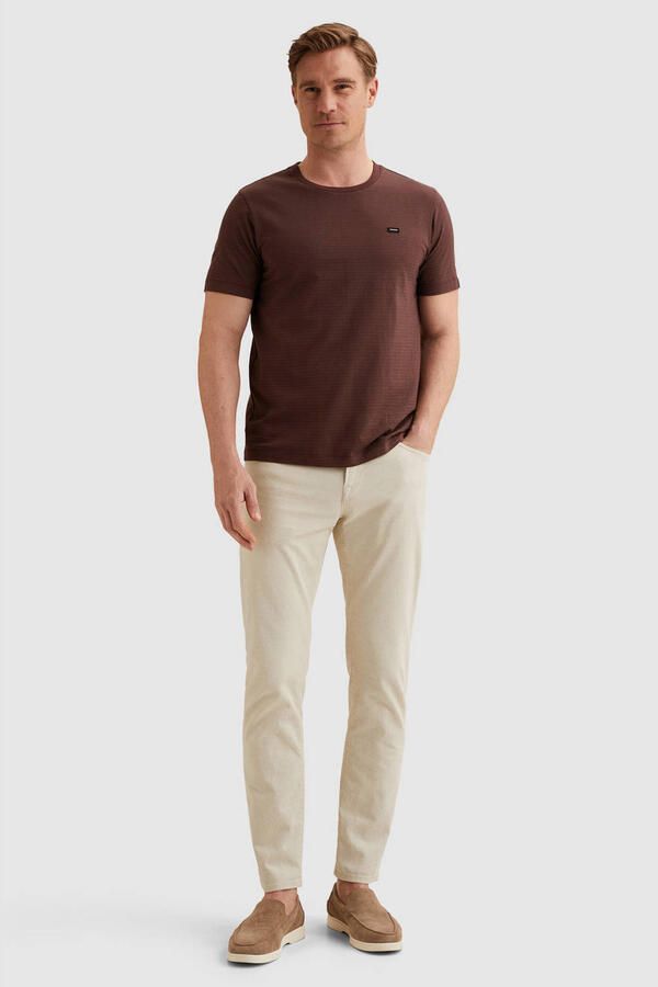 Vanguard regular gestreept T-shirt roodbruin - Foto 3