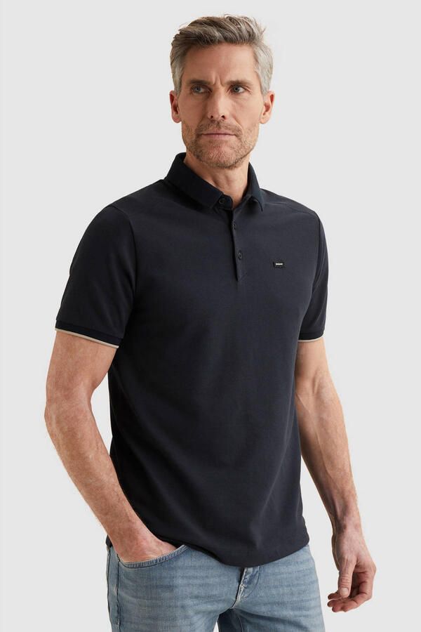 Vanguard Polo Shirt Korte Mouw Piqué Poloshirt Sky Captain