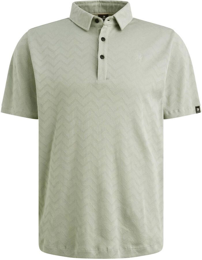 Vanguard Polo Shirt Korte Mouw Poloshirt Jacquard Jersey Groen