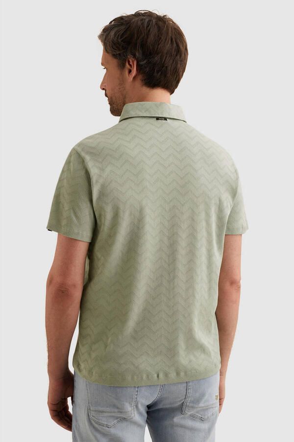 Vanguard Polo Shirt Korte Mouw Poloshirt Jacquard Jersey Groen - Foto 2