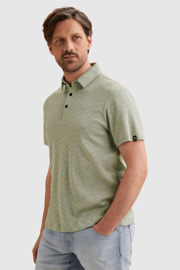 Vanguard Polo Shirt Korte Mouw Poloshirt Jacquard Jersey Groen - Foto 3