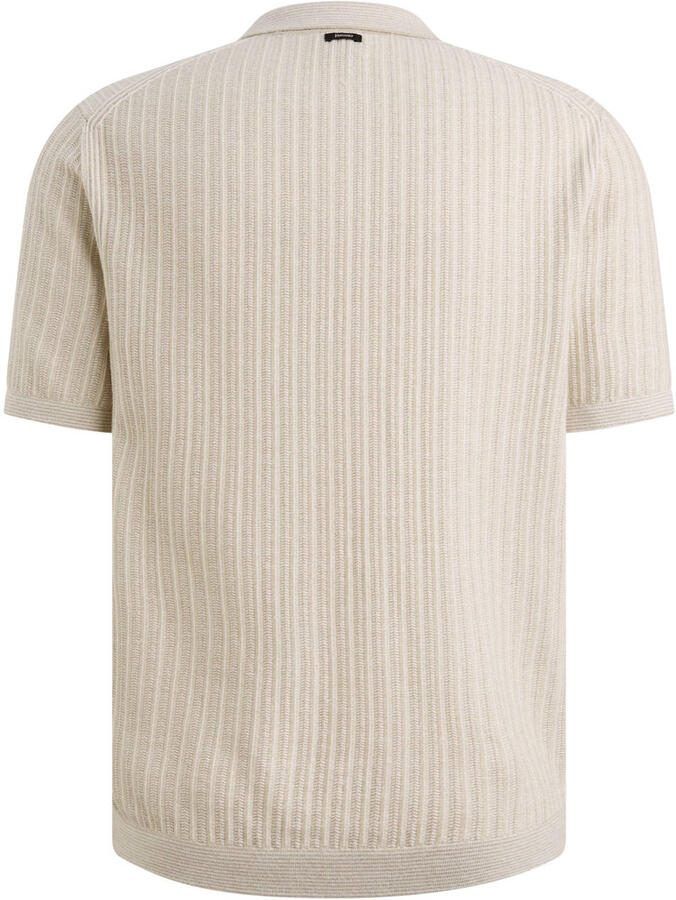 Vanguard regular polo met linnen gebreid beige - Foto 2