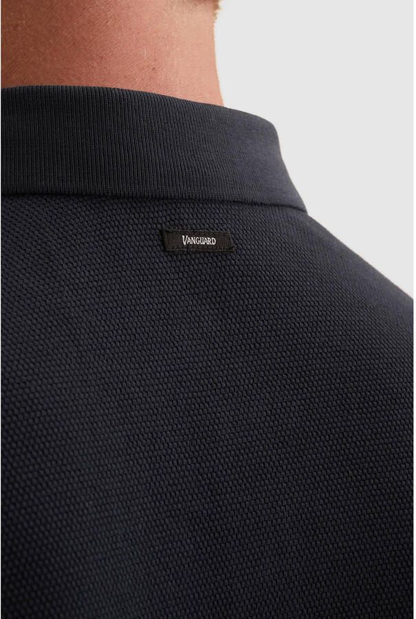 Vanguard regular polo met textuur donkerblauw - Foto 2