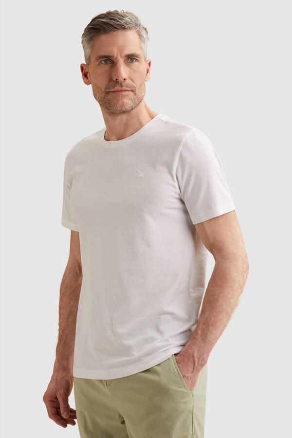 Vanguard regular T-shirt fijn gebreid wit