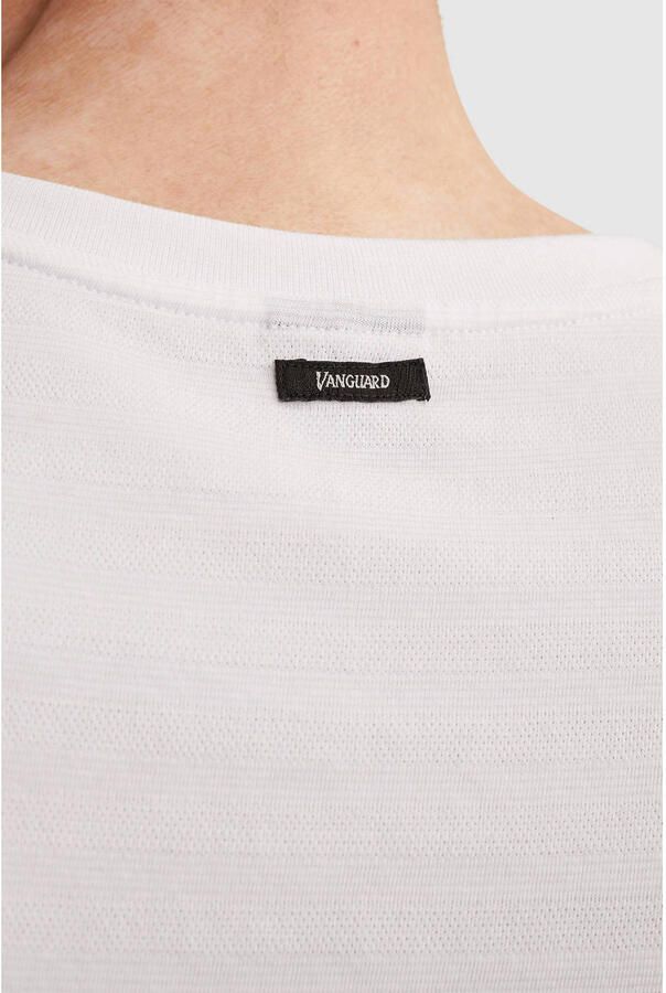 Vanguard regular T-shirt fijn gebreid wit - Foto 3