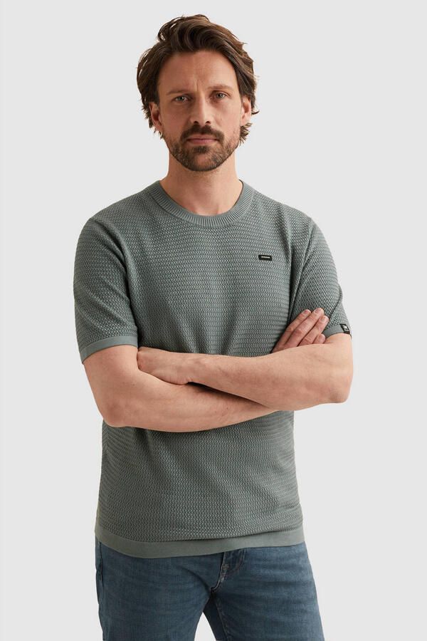 Vanguard regular T-shirt gebreid groen